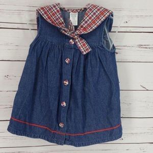 Class Club Baby vtg 90s‎ Blue Jean Button Up dress